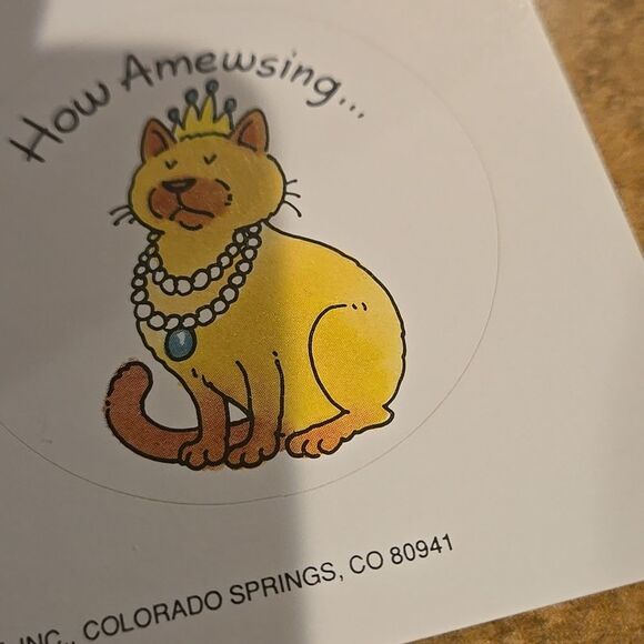 Frazzled Felines 1 Sheet of Cat Stickers Current  1988 Made in USA 5 Total vtg - Picture 10 of 16